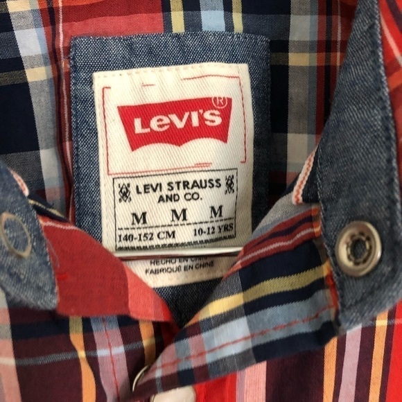 Levi's Boys Plaid Button Down Shirts Bundle M - Picture 11 of 12